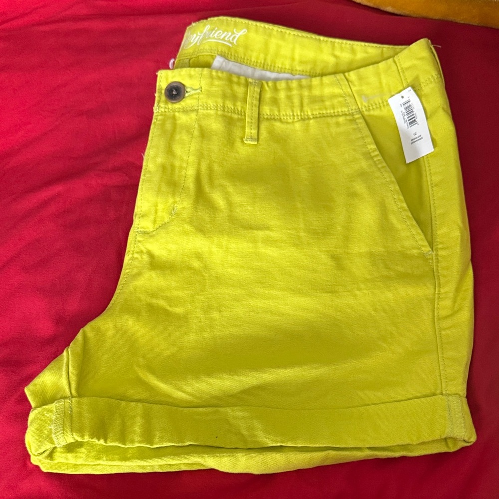 Old Navy Women's Vibrant Yellow Bermudas